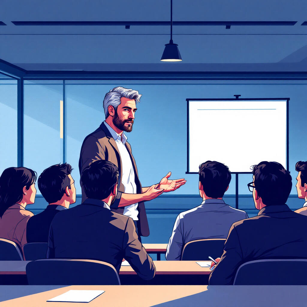 Formazione di formatori di altri formatori Tecnico esperto che insegna tecniche avanzate